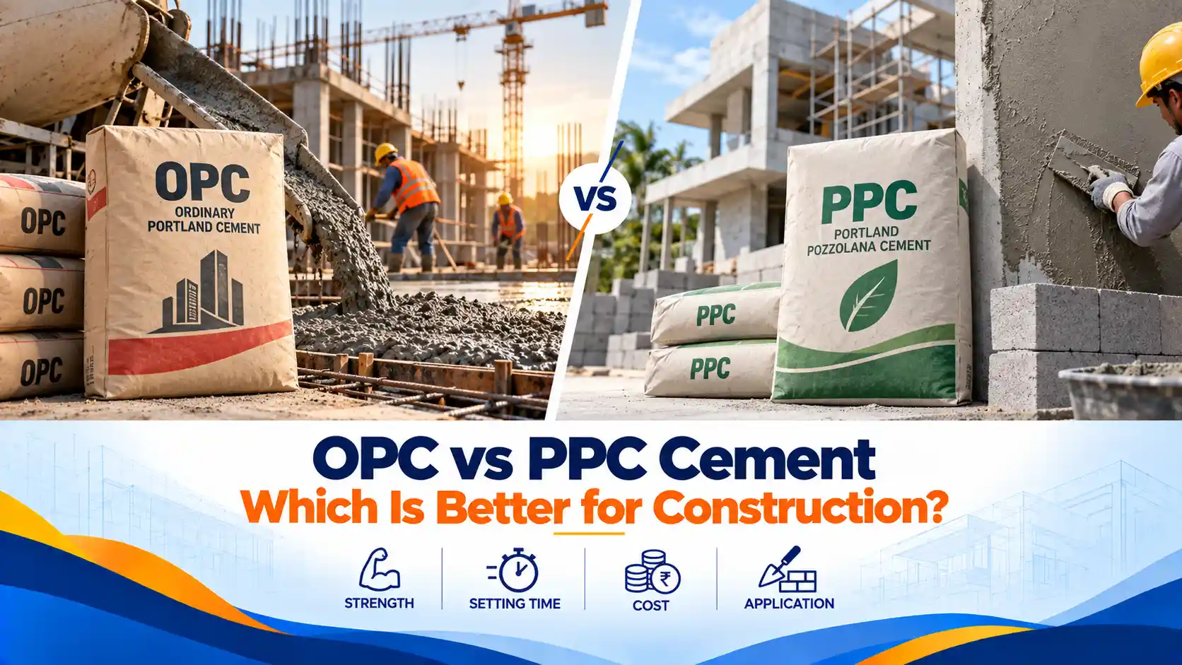 OPC vs PPC Cement: Strength, Durability and Cost Compared